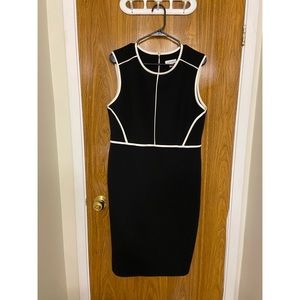 Calvin Klein size 14 black and white dress
